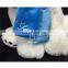 HI CE High quality polar bear plush toy with blue scarf for sale