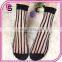 In stock lady summer glass low cut out boat socks,lace crystal short stockings