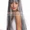 Carnival black white grey party wigs P-W221