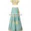 Sea Green Lengha Set with Golden Embroidery