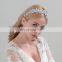 Handmade Shiny Rhinestone Wedding Crystal Belt Bridal Sashes Headband Party Gifts Wedding Dress Bride Belt Sashes Ivory ribbons