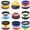 Jewelry Manufacturer Wholesale Custom Printed Silicone Promotional Bracelet