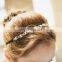 Pearl crystal beaded hair band ribbon hair accessories white pearl rhinestone beads elastic headband women