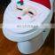 3 Pcs Christmas Decorations Happy Santa Toilet Seat Cover and Rug Bathroom Set