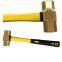 3Lb Non Sparking Brass Sledge Hammer With Fiberglass Handle