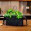 home decoration hanging felt flowerpot with rope and wood handle