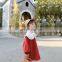 6729 New fashion korean spring baby girls turndown collar casual dress
