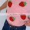 Cute Girls Knitted Female Autumn Vest New Strawberry Sweater Knitwear Tank Top