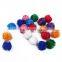 New colorful bouncy paper pet ball bright silk glitter interactive cat toy ball