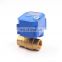 CWX-25S 2 way 1/4 inch 1/2 inch 3/4" 1" inch brass ss304 mini electric motorized water ball valve actuator 12v dc motor