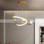 Living room chandelier modern minimalist creative led duplex building ring Nordic bedroom dining room lamps
