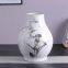 Jingdezhen Zen Chinese Ink Painting White Gourd Vase For Showroom Tea Table