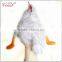cute white plush animal chicken hats
