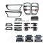 Black Abs Headlight Tail Light Cover Auto Exterior Cover for Ranger T7 T8 2016+