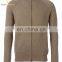 Cashmere Funnel Neck Long Sleeve Zipper Sweater Mens White Cardigan