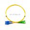 Blue Green Connector of Spiral SC-SC APC UPC Single Mode Simplex Duplex LSZH PVC  Fiber Jumper Patch Cord