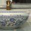 Retail Chinese Hand Paint Porcelain Blue White Ceramic Hand Wash Bathroom Basins