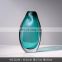 Mordern Luxury Wave Clear Round Flat Shape Floral Glass Vase Decoration
