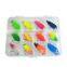 Free Sample 12 pcs 3g Colorful Metal Pattern Fishing Spoon Lures Sequins Hard Baits Fishing Lures Set with Box Fishing Tackle