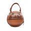 Small Personality basketball Hand Bag Fashion Women Chains Handbag Creative Letter Shoulder Messenger Bag Female Mini Round Tote