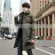 Christmas xmas sale men's winter overcoat long jacket casual cotton-padded jacket men's bread coat bubble coat