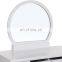 Makeup Dressing Table with Round Mirror with 2 Large Drawers