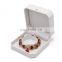 Custom Elegant Pu Leather White Color Ring Pendant Earrings Box