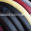 New Arrivals Car Steering Wheel Covers Skidproof Universal Embossing Fiber Leather Double Round Without Inner Ring Elastic Cover