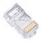 UTP CAT6 unshielded rj45 connector 8P8C modular plug network ethernet crystal head plug cat 6 Gold plated connector
