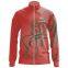 Custom Sublimation Red Jacket of Green Brambles Pattern With White Zipper