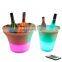 KTV pub bar nightclub illuminated rechargeable plastic led light up ice bottle bucket champagne wine coolers speaker