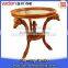 Goat shaped animal feet glass round wood sofa coffee table