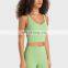 Backless Crop Sports Bras Fitness High Impact Shockproof U Back Running Tops 80Nylon 20Spandex