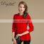 Wholesale Preppy Style Crew Neck Knitted Cashmere Sweater for Ladies Solid Color Winter Season OEM Service