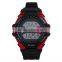LP1338_RD Rubber red color Chrono Alarm Date/Day Tech digital Multifunction light up digital watches kids watch