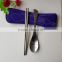 2pcs set Spoon Chopstick Travel Stainless Steel Picnic Cutlery Set Travel Camping Picnic Necessity Kit Portable Tableware