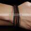 Men's Bracelet Leather Rope Bracelet Bangle for Men and Women Black Fabric Genuine Leather Wristband Bangle With Alloy Clasp