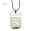 Engraved Stainless Steel Floating Pendant Dog Tags Necklace