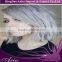 natural looking Lace Front Long High Quality Synthetic grey full cap wigs,ombre color wigs