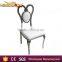 foshan wholesale popular heart shape stainless steel dining chair