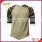 New Design Mens Custom Half Sleeve Camo Shirt 100% Cotton Camouflage Sleeve t Shirts Wholesale