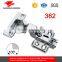 Half Overlay Slide-on Two Way Stainless Steel Hinge