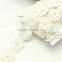 14yards Beaded Pearl cream white Flower Lace Ribbon Applique Motif Trim Venise Sewing on craft