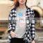 Hot Selling Fashion Women Long Sleeve Custom Plaid Shirt Wholesale Plaid Shirts Women