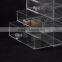 clear luxury acrylic cosmetic box with drawers for promotion