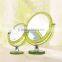 Transparent clear acrylic makeup mirror, 5x magnification acrylic makeup mirror,plastic desktop vanity mirror