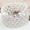 Pearl Rhinestone Crystal Stretch Cuff Bangle Spiral Wedding Bridal Arm Bracelet
