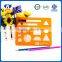 2016 OEM accept promtional plastic template ruler for students