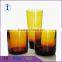 wholesale hand made drinking water glass set/ colored water glass cup
