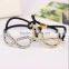 Korean Fashion Hair Accessories 8 Knot Word Full Crystal Gold & Silver Elastic Ponytail Holder Hair Ring Hair Clip Accessories